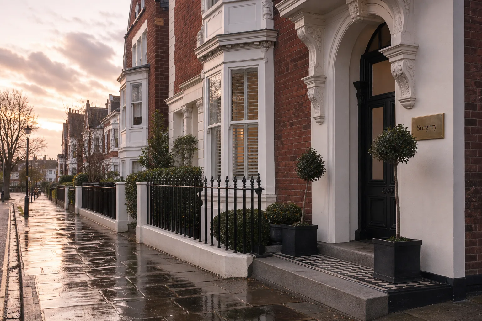 Converted Edwardian surgery building on a Hove side street